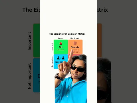 Stop being busy, off-load tasks: Productivity system 1-Eisenhower Decision Matrix #management