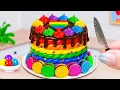 Download Lagu Mini OREO Rainbow Cake Recipe with Chocolate 🌈 Mini Cake Decorating \u0026 ASMR 🍉 Cake In Wonderland 08