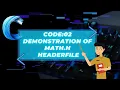 Code 02 C programming demonstrating math h headerfile sheCoding