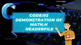 Code 02 C programming demonstrating math h headerfile sheCoding