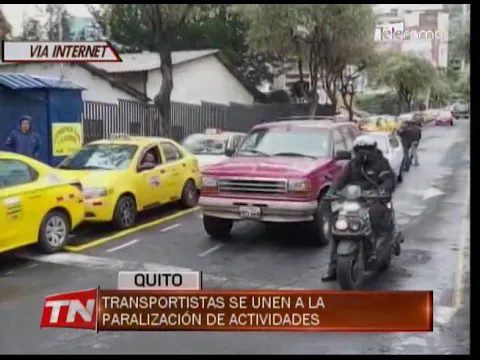 Transportistas se unen a la paralización de actividades - Quito