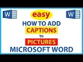 Microsoft Word How To Add Captions To Pictures In Word 365
