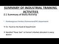 Industrial Training Presentation