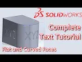Solidworks Complete Text Tutorial in 5 minutes
