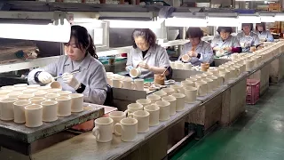 How Premium Bone China Mugs and Plates Are Mass Produced in Ceramic Factory