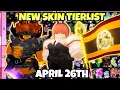 YBA INSANE NEW PKER SKIN TIERLIST APRIL 26TH