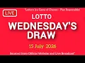 The National Lottery Lotto Draw Live results from Wednesday 15 Jul 2026 tonight lotto
