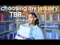 Lagu choosing my january tbr! ✨📖 books to start the new year!
