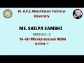16-bit Microprocessor 8086 Module-3 Lecture-1 by Ms Shilpa Sambhi AKTU Digital Education