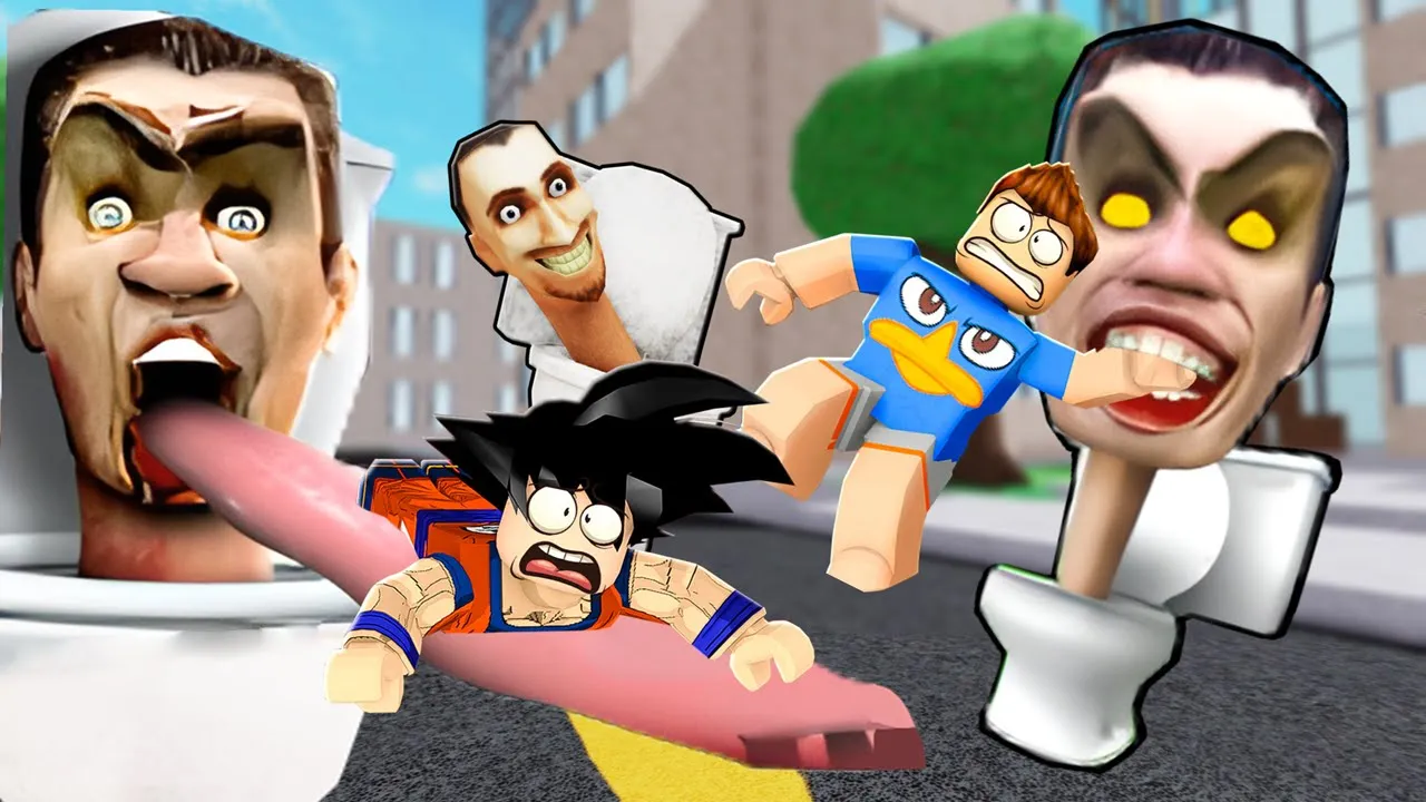 NUNCA IRRITE A PRIVADA SKIBIDI QUE COME JOGADORES NO ROBLOX!! (Skibi Toilets Morphs)