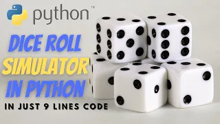 Dice roll simulator in Python Python language coding for student