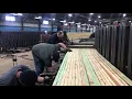 Clamping Pairs of Curved Glulam Beams