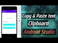 Copy Paste Text in Android Studio Clipboard