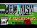 Minecraft Mekanism Mod Tier 4 ore processing 5x ingots per Ore