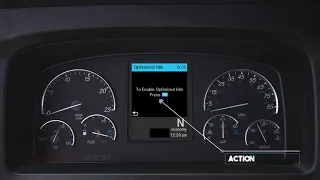 Freightliner Cascadia ICU Dash Navigation of Optimized Idle