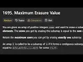 Maximum Erasure Value Leetcode 1695 Java Solution Leetcode Daily Problem