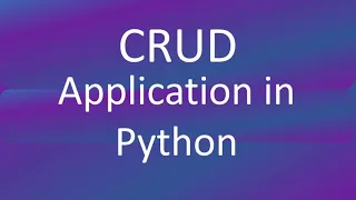 Crud Application in Python Console Programming CBSE XII IP CBSE XII CS