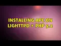 Ubuntu Installing APC on lighttpd php 5 2