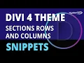 Divi 4 Snippets Sections Rows And Columns