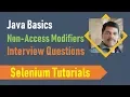 12A Java Basics - Java Non Access Modifiers