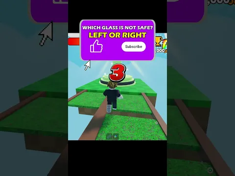 which glass is safe? left or right? #shorts #roblox #robloxshorts