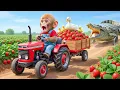 Monkey NaNa Trip to the Strawberry Farm Turn CHAOS—Crocodile Attacks Ducks,His Smart Move Saves Them