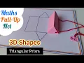 Triangular Prism Maths Pull Up Net Working Model 3D Shapes Maths Project Pull Up Net Maths Model