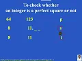 Python program to check whether a number is a perfect square or not