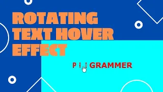 Rotating Text - Hover Effect HTML CSS JAVASCRIPT