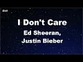 Download Lagu I Don't Care - Ed Sheeran \u0026 Justin Bieber Karaoke 【No Guide Melody】 Instrumental