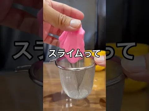 スライムを茶こしに乗せて24時間放置してみた #shorts #おもしろ動画 #やってみた