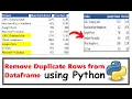 Python Remove Exact Duplicate Rows from Python Dataframe