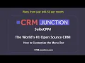SuiteCRM How to Customize the Menu Bar