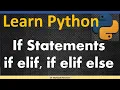 If elif elif else Statements Learn Python