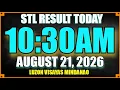 Stl Result Today 10 30am AUGUST 21 2026 Lotto Result Today