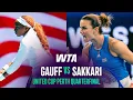 Coco Gauff vs Maria Sakkari 2026 United Cup Quarterfinals WTA Match Highlights