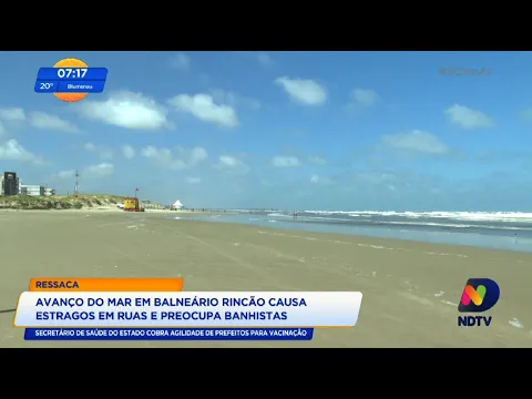 Balneário Rincão: ressaca causa estragos e preocupa banhistas