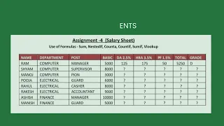 Assignment 4 - Let s solve Assignment 4 from 50 ms excel assignments