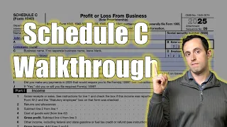 2025 IRS Form 1040 Schedule C Walkthrough Sole Proprietorship