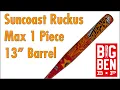Hitting with the Suncoast Ruckus Max 1 Piece 13 Endload USSSA Slowpitch Softball Bat