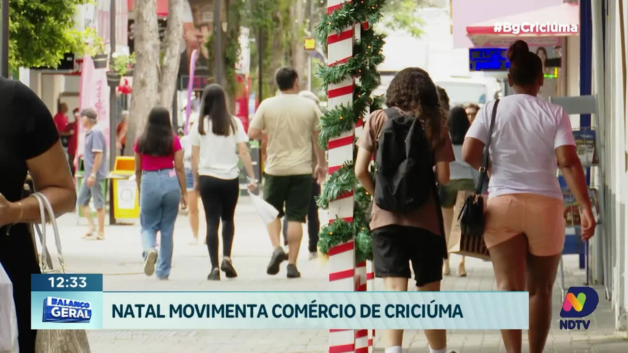 Comércio de Criciúma em ritmo acelerado para as compras de Natal