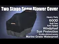 IC ICLOVER Snow Blower Cover Fit for Two Stage Electric Snow Thrower Heavy Duty 420D for Outdoor