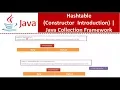 Hashtable Constructor Introduction Java Collection Framework