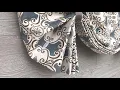 Dark Blue Brown and Stone Modern Medallion Tie-Up Balloon Valance