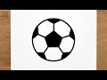 How to draw a Soccer Ball step by step EASY