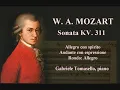 MOZART Sonata K. 311  モーツァルト ピアノソナタ第9番 ニ長調 K.311 - Gabriele Tomasello, piano.
