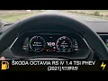 Lagu Škoda Octavia RS iV 2021 1.4 TSI PHEV - consumption on highway (+ empty battery)