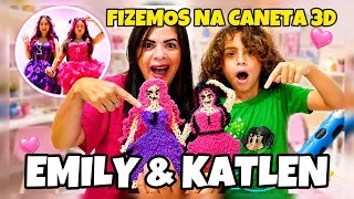 DESENHAMOS EMILY VICK E KAT NA CANETA 3D #tiarutedavi #emilyvick #osrosas #emilyekatlen 