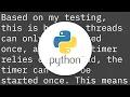 Python timer start and reset