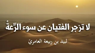 لا تزجر الفتيان عن سوء الرعة   لبيد بن ربيعة دندنها